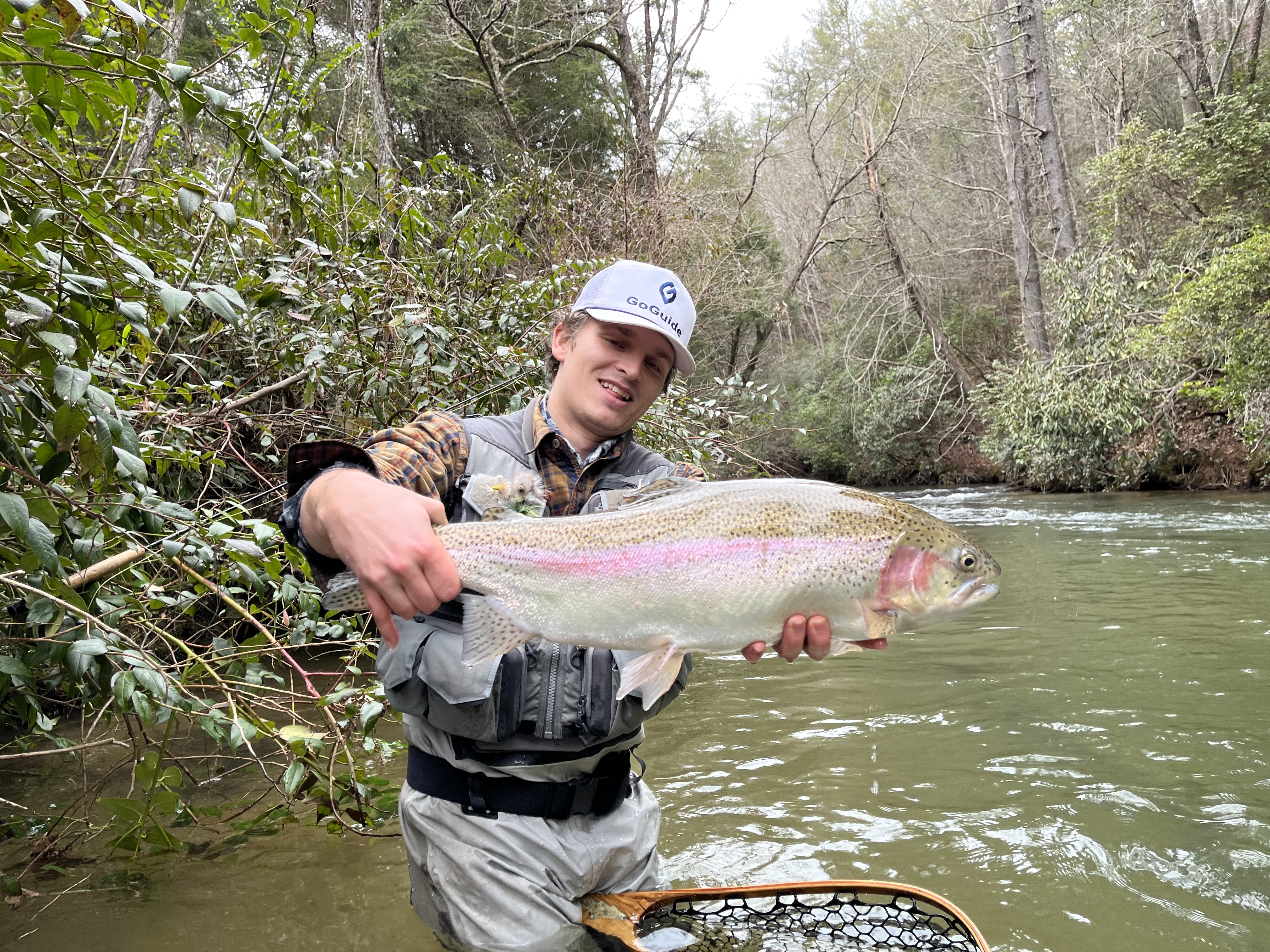 A third photo of a trophy trout